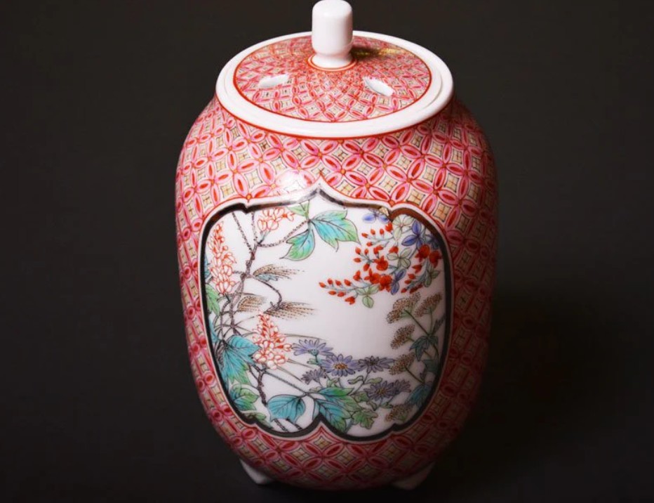 大香炉 色絵七宝紋